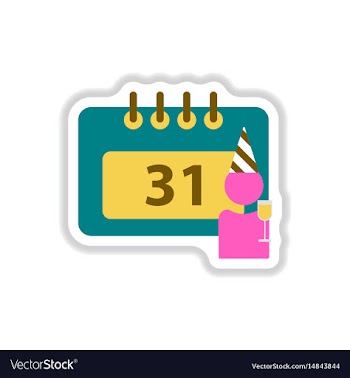 In paper sticker style vector image