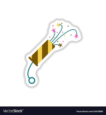 In paper sticker style vector image