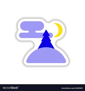 In paper sticker style vector image