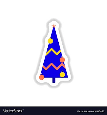 In paper sticker style vector image