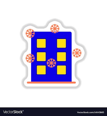 In paper sticker style vector image