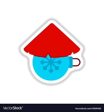 In paper sticker style vector image