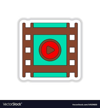 In paper sticker style vector image