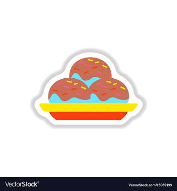 In paper sticker style vector image