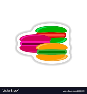 In paper sticker style vector image