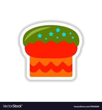 In paper sticker style vector image