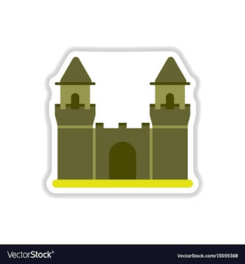 In paper sticker style vector image