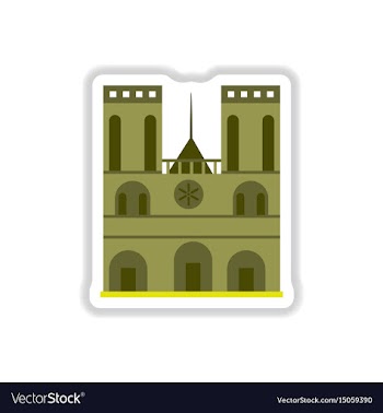 In paper sticker style vector image