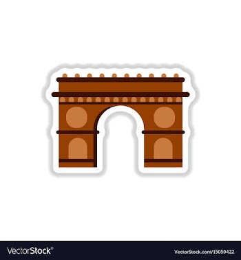 In paper sticker style vector image