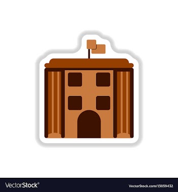 In paper sticker style vector image