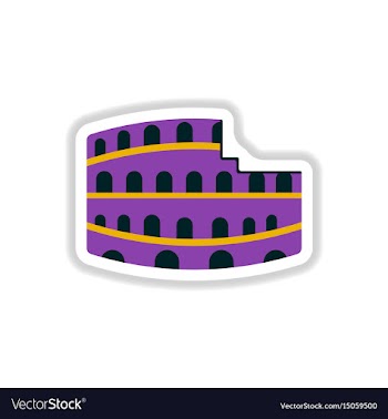 In paper sticker style vector image