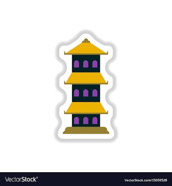 In paper sticker style vector image