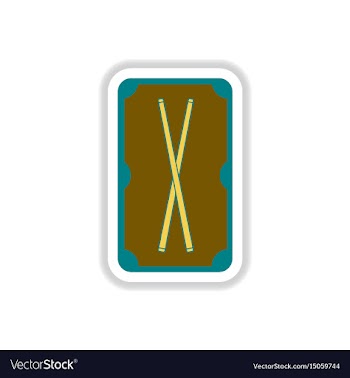 In paper sticker style vector image