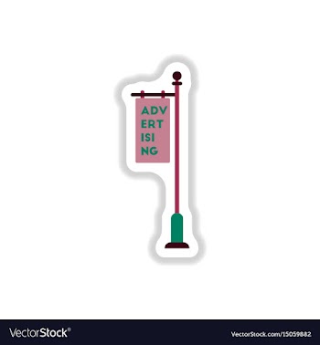 In paper sticker style vector image