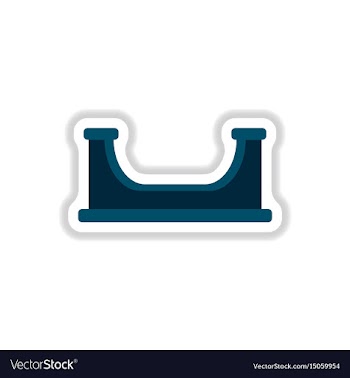 In paper sticker style vector image