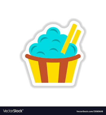 In paper sticker style vector image