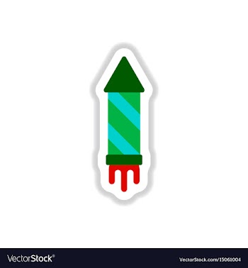 In paper sticker style vector image