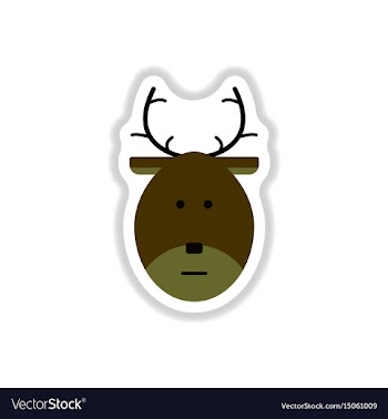 In paper sticker style vector image