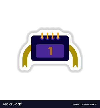In paper sticker style vector image