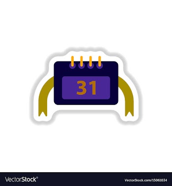 In paper sticker style vector image