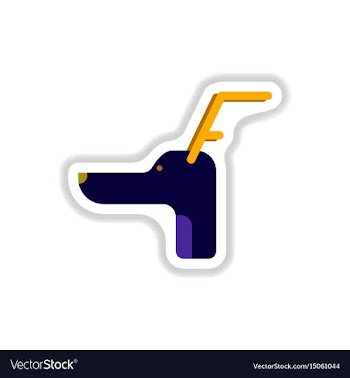 In paper sticker style vector image