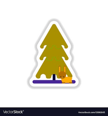 In paper sticker style vector image