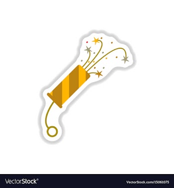 In paper sticker style vector image