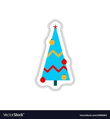 In paper sticker style vector image