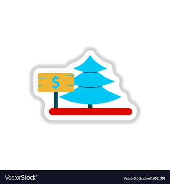 In paper sticker style vector image