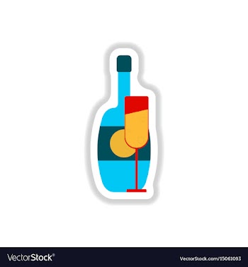 In paper sticker style vector image