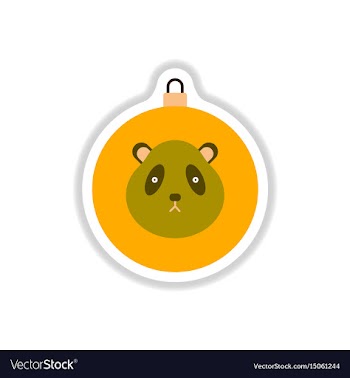 In paper sticker style vector image