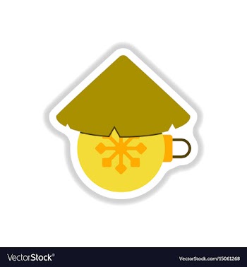 In paper sticker style vector image