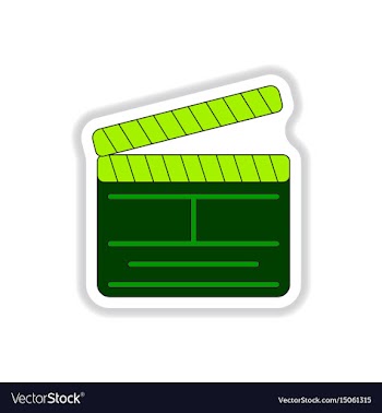 In paper sticker style vector image