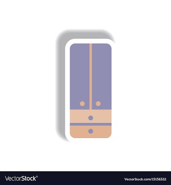 In paper sticker style vector image