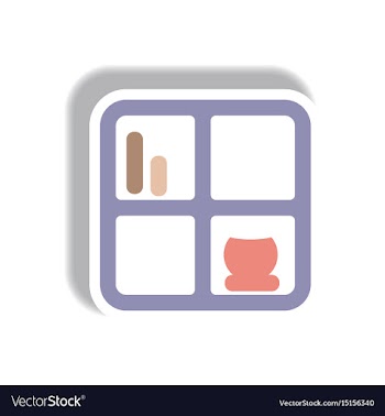 In paper sticker style vector image