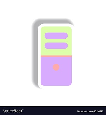 In paper sticker style vector image