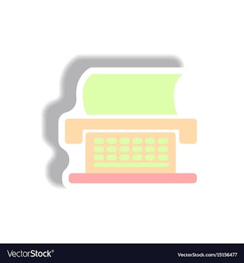 In paper sticker style vector image
