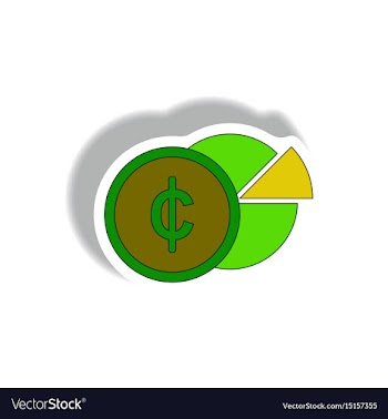 In paper sticker style vector image