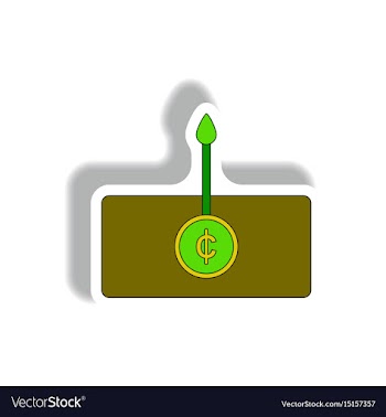 In paper sticker style vector image
