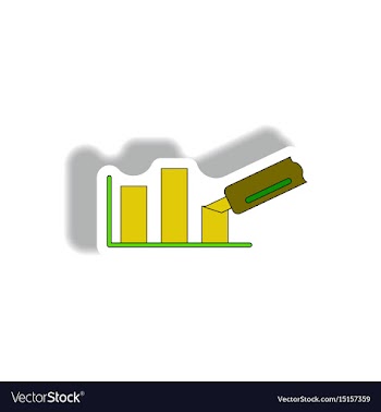 In paper sticker style vector image