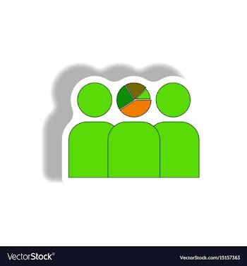 In paper sticker style vector image