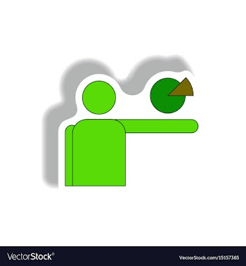 In paper sticker style vector image