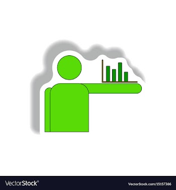 In paper sticker style vector image