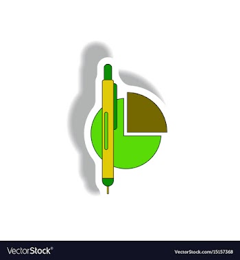 In paper sticker style vector image