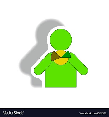 In paper sticker style vector image