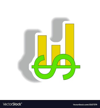 In paper sticker style vector image