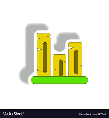 In paper sticker style vector image