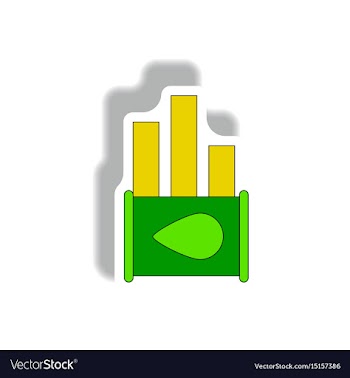 In paper sticker style vector image
