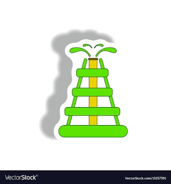 In paper sticker style vector image