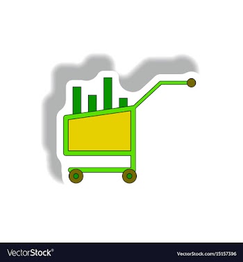 In paper sticker style vector image